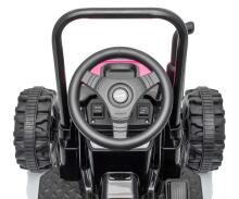 MILLY MALLY 6939 Akumulatora traktors ar piekabi Farmer rozā