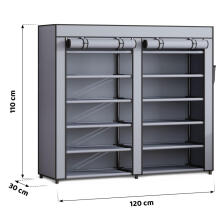 Massido MS-805 Graphite Textile Shoe Cabinet