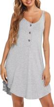 Aseniza Maternity Nightdress Art.287251 Gray  Naktskrekliņs grūtniecēm / barošanai  ar podziņam