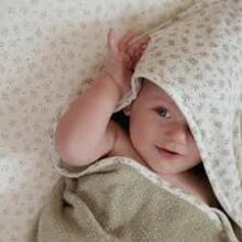 Little Dutch Hooded Towel  Art.TE50614034 Blueberry Leaves Bērnu Dvielis ar kapuci 75x75 cm