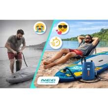 Elektriskā sūknis SUP piepūšamajam matrača + 6 adapteri 12V Neo-Sport NS-713