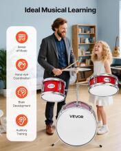 Kidsworld Musical Instrument Drum Kit Art.287557 drum set for young musicians
