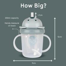 Tum Tum Baby Cup Art.287559 Grey Koala Pudelīte ar  salmiņu  no 6 +mēn, 200 ml