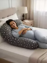 La Bebe™ Moon Cotton Maternity Pillow Art. 5-170 Wild Life. Large pregnancy pillow with Memory Foam filling (especially soft and quiet filling)