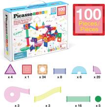 PICASSO TILES Magnetic constructor Marble Run 100 pcs., PTG100