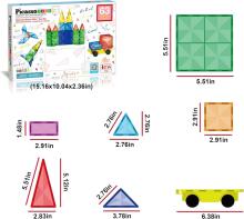 PICASSO TILES Magnetic constructor with 1 Car 63 pcs., PT63