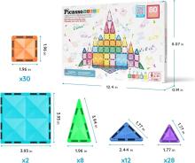 PICASSO TILES Magnetic constructor 80 pcs., PTM80
