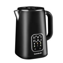 Cordless electric kettle 1.7L smart with temperature control, rotating base, black