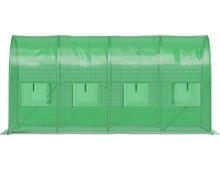 Siltumnīca tunelis dārza folijā 6x3x2 m 18 m² metāla rāmis folija UV