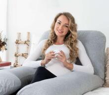 La Bebe™ Cushy Maternity Pillow Art.91911 Green 155x80cm
