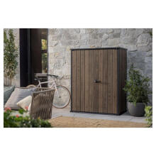 Garden shed Deco Vertical Shed walnut tone