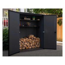 Garden shed Deco Vertical Shed walnut tone