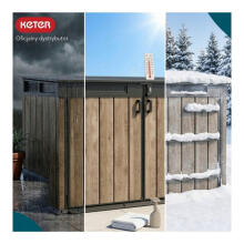 Garden shed Deco Horizontal Shed walnut tone