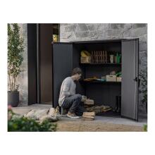 Garden shed Deco Vertical Shed ash wood tone