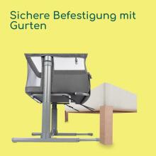 La Bebe™ Zina Co-Sleeper 2 in 1 Art.288056 Mineral Graphite  2-in-1 crib for comfortable co-sleeping