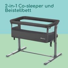 La Bebe™ Zina Co-Sleeper 2 in 1 Art.288056 Mineral Graphite  2-in-1 crib for comfortable co-sleeping
