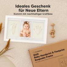 Baby Handprint and Footprint Maker Set Art for Baby Art.288058 White Triple wooden frame