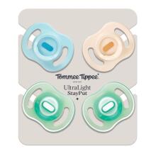 Tommee Tippee Ultralight StayPut  Art.288169 Silicone pacifiers, 0-6 months, 4 pcs.