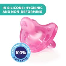 Chicco Physio Soft Art.288259 Pink Sleep-safe silicone pacifier, molded, 0 m+