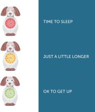 Zazu Kids Davy Dog Sleeptrainer Art.288269 Pink Sleep Trainer with Davy's Night Light