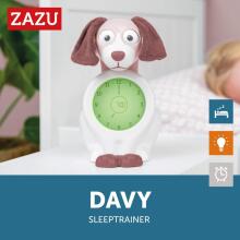 Zazu Kids Davy Dog Sleeptrainer Art.288270 Green Sleep Trainer with Davy's Night Light