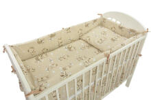 Bedding set - 6  parts - 120/90/360 - GIRAFFE - BEIGE