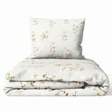 Bedding set - 6  parts - 120/90/360 - GIRAFFE - BEIGE