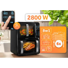 Vertikāla divkameru eļļas brīva friteze 12 l gaisa friteze Berdsen 2800W BD-664