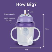 Tum Tum Baby Cup Art.288462 Olivia Owl Pudelīte ar  salmiņu  no 6 +mēn, 200 ml