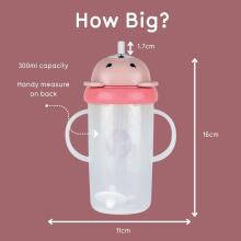 Tum Tum Baby Cup Art.288465 Bear Pudelīte ar  salmiņu  no 6 +mēn, 300 ml
