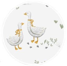 Cover set - 2 pcs - 120x90, 40x60  - GEESE with GREEN LEAF