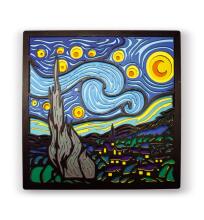 Splat Planet Wooden 3D Coloring Picture, Starry Night