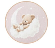 Cover set -  2 pcs - 135x100, 40x60 - BEARS on the CLOUDS - PINK