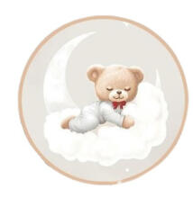 Cover set -  2 pcs - 135x100, 40x60 - BEARS on the CLOUDS - BEIGIE