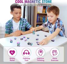 Hematite Magnetic Stones Art.288719 Game Magnetic Stones in a String 27 pcs.
