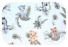 Diaper - 14466 - TETRA PRINT - EGA - ANIMALS in the JUNGLE-  size 70x80 cm