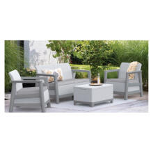 Garden furniture set Scandi Linea 2 Seater Set light grey/dark steel grey