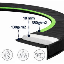 Lean Spring Pad for Trampoline Black 305-312 cm 10 ft
