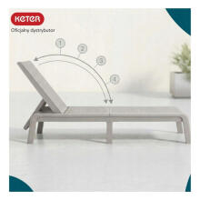 Sun lounger Atlas light beige