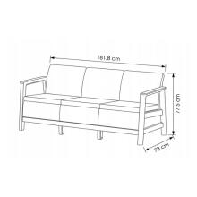 Garden sofa three-seater Scandi Linea 3 Seater Sofa pebble gray/light beige