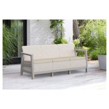 Garden sofa three-seater Scandi Linea 3 Seater Sofa pebble gray/light beige