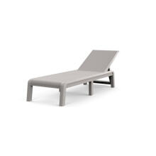 Atlas sun lounger with cushion light beige