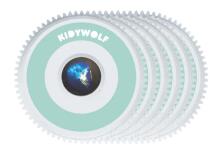 KIDYWOLF Galaxy projector, mint, KIDYSTAR-GR