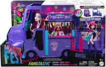 Monster High Draculaura Fangtastic Food Truck Playset – 2-in-1 Stage & Kitchen Truck with 13+ Accessories