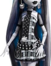 Monster High Reel Drama – Frankie Stein melnbaltā kolekcionējamā lelle ar plakātu