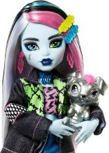 Monster High Frankie Stein Art.HXH73 lelle – elektrizējošs skolas stils ar Watzie un aksesuāriem