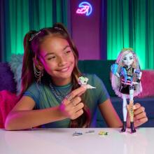 Monster High Frankie Stein lelle – īss džemperis, ādas svārki, Watzie un aksesuāri