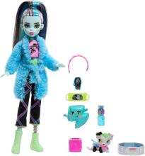 Monster High Creepover Party – Frankie Stein lelle pidžamas stilā ar Watzie un aksesuāriem