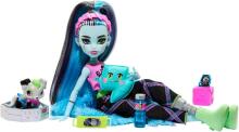 Monster High Creepover Party – Frankie Stein lelle pidžamas stilā ar Watzie un aksesuāriem