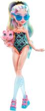 Monster High Lagoona Blue lelle – skolas stils ar kapuci un velosipēda šortiem